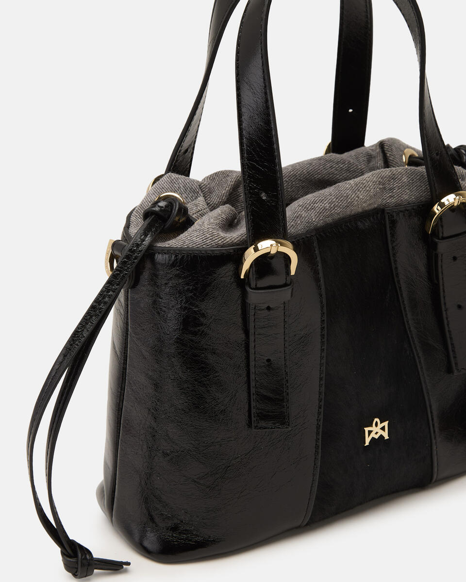 SMALL TOTE BAG Black  - Cuoieria Fiorentina