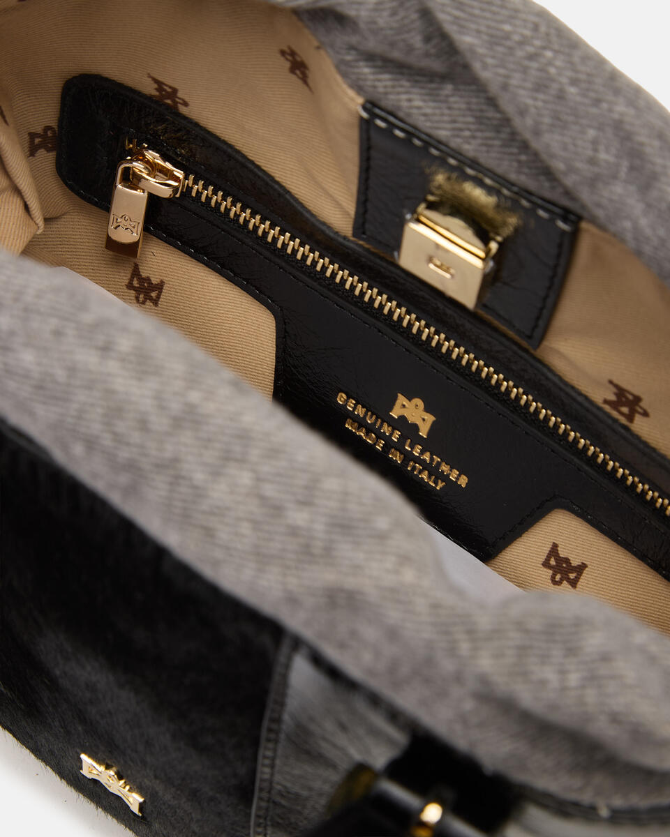 SMALL TOTE BAG Black  - Cuoieria Fiorentina