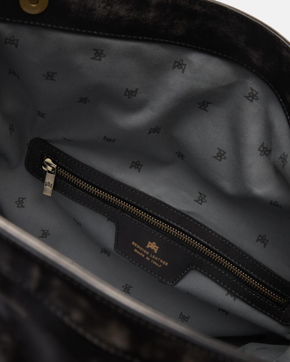Axel Large Duffle Uomo Vitello Texas Nero  - Borse Da Viaggio - Borse Uomo - Borse - Cuoieria Fiorentina