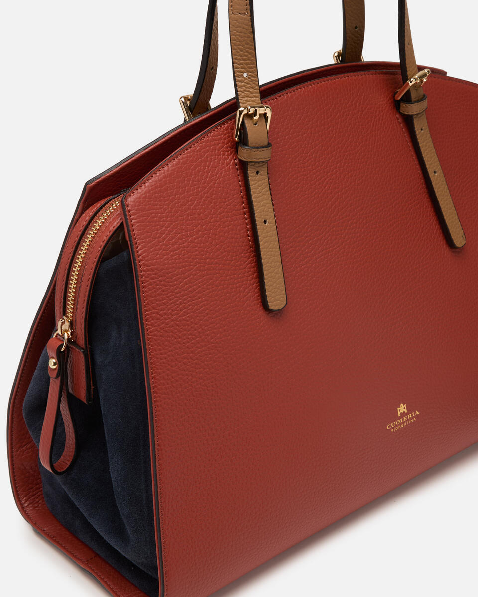 Alice maxi Tote Bag wild Brickoceanodesert  - Tote Bag - Borse Donna - Borse - Cuoieria Fiorentina