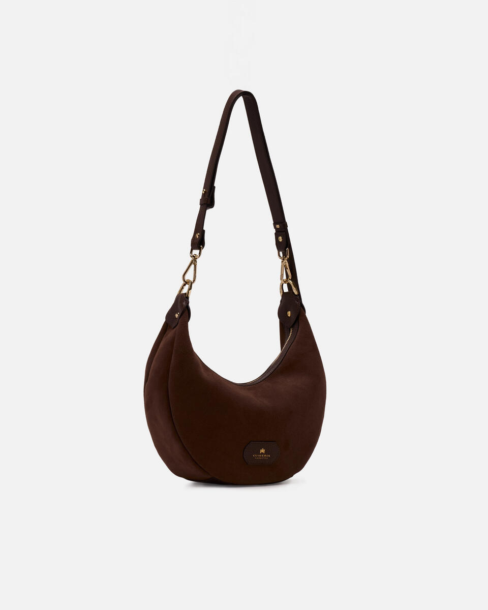 Emma Boho small hobo Cioccolato  - Borse A Spalla - Borse Donna - Borse - Cuoieria Fiorentina
