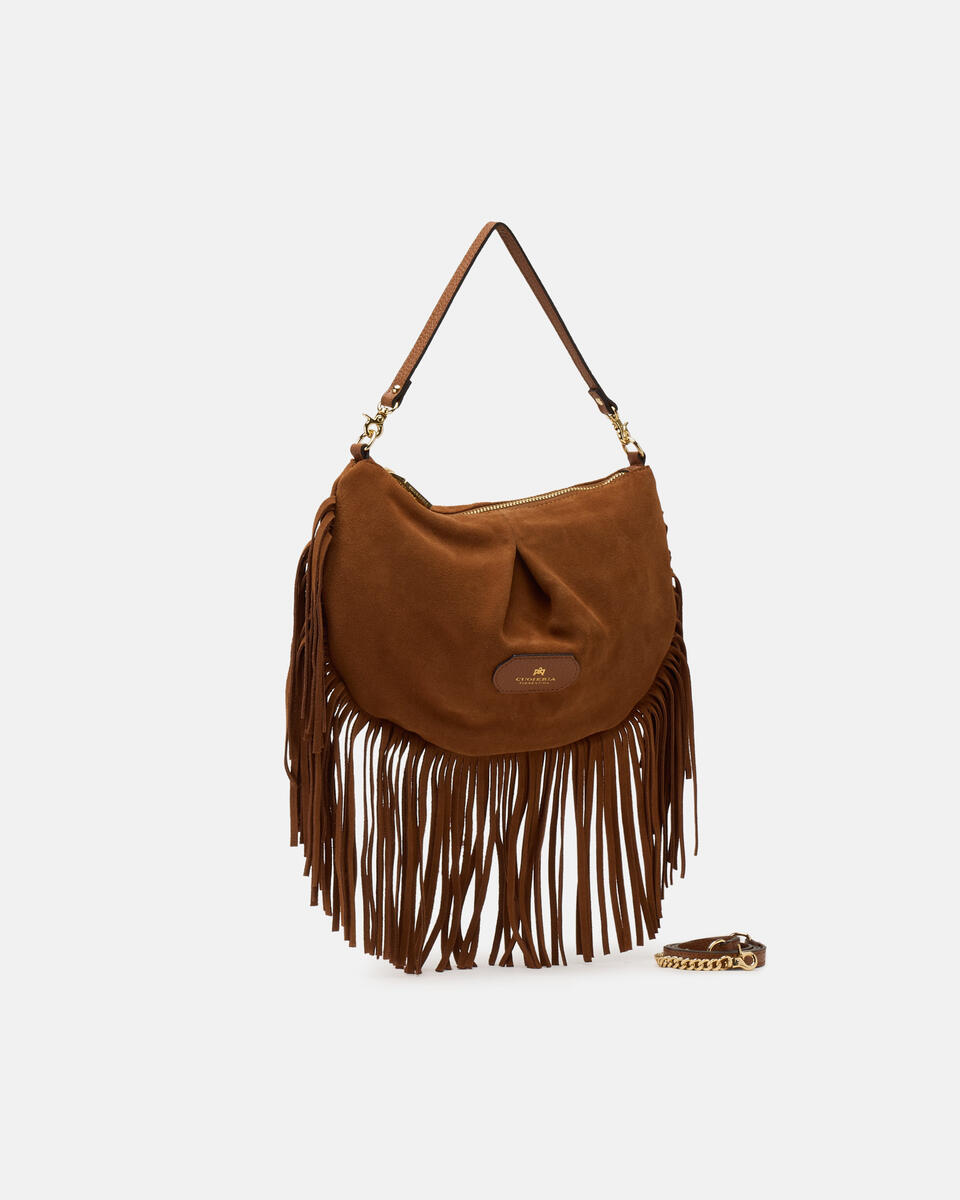Emma Folk Mini Pouch Caramel  - Borse A Spalla - Borse Donna - Borse - Cuoieria Fiorentina