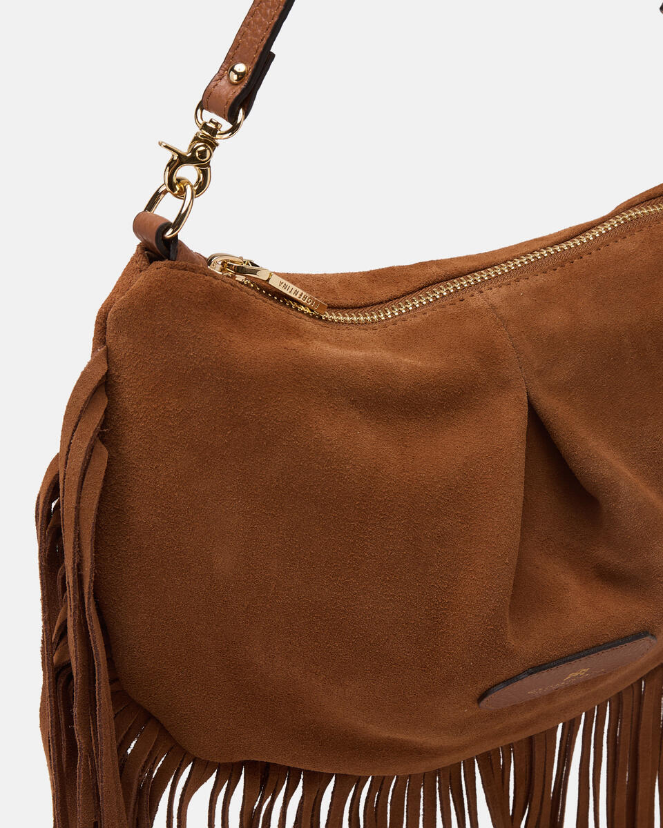 Emma Folk Mini Pouch Caramel  - Borse A Spalla - Borse Donna - Borse - Cuoieria Fiorentina