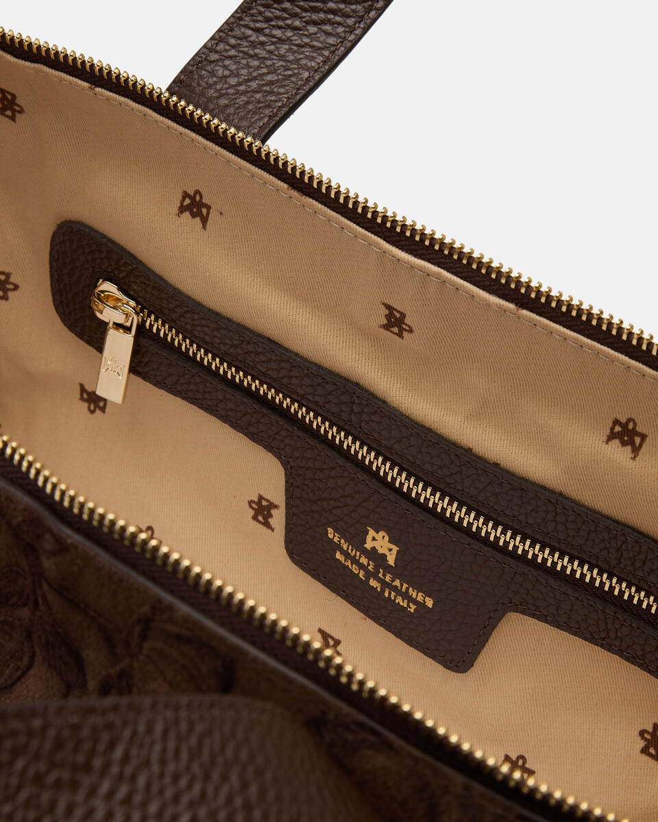 DUFFLE BAG Chocolate  - Tote Bags - Women's Bags - Bags - Cuoieria Fiorentina