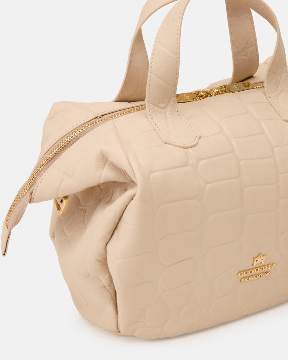 Carol small duffle in pell Prosecco  - Tote Bag - Borse Donna - Borse - Cuoieria Fiorentina