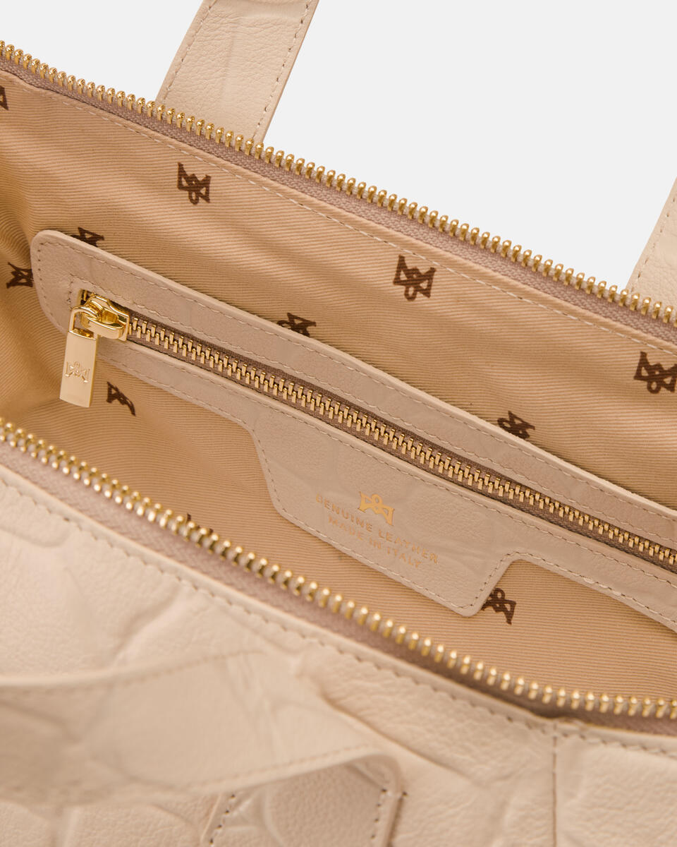Carol small duffle in pell Prosecco  - Tote Bag - Borse Donna - Borse - Cuoieria Fiorentina
