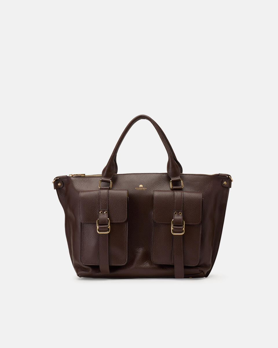 TOTE BAG Chocolate  - Tote Bags - Women's Bags - Bags - Cuoieria Fiorentina