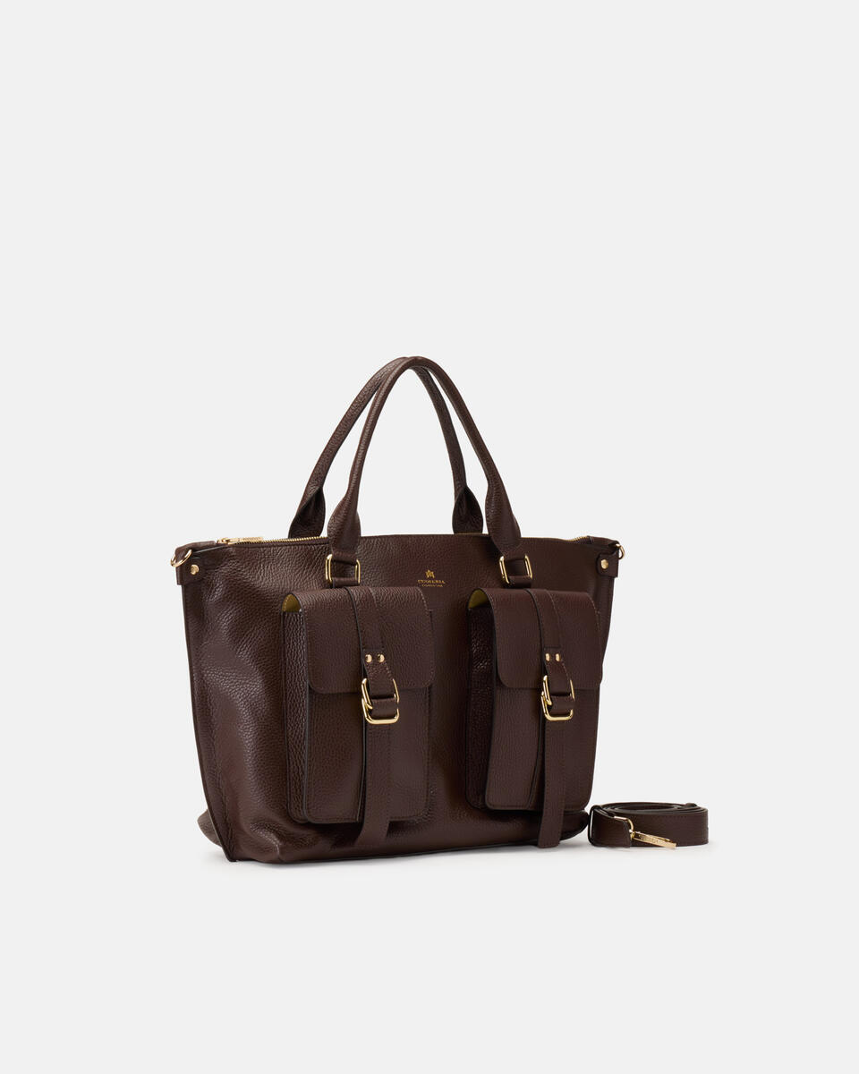 TOTE BAG Chocolate  - Tote Bags - Women's Bags - Bags - Cuoieria Fiorentina