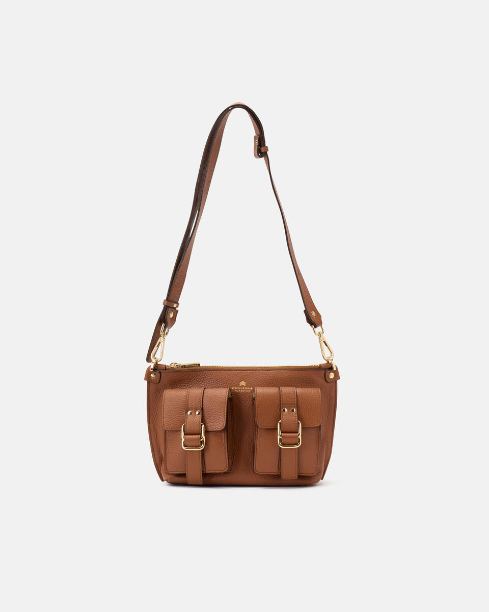Blow pocket lipstick bag Caramel  - Tracolla - Borse Donna - Borse - Cuoieria Fiorentina