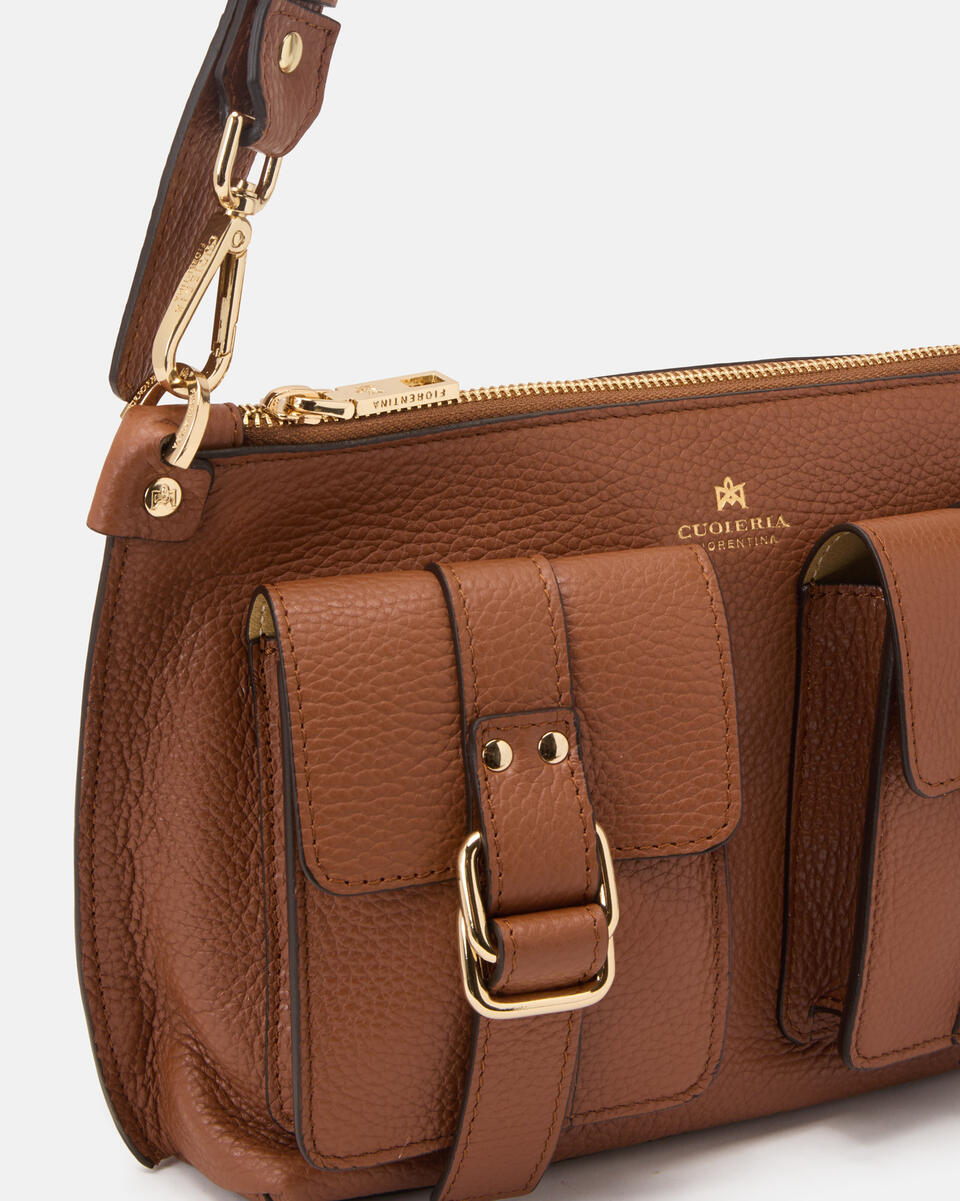 Blow pocket lipstick bag Caramel  - Tracolla - Borse Donna - Borse - Cuoieria Fiorentina