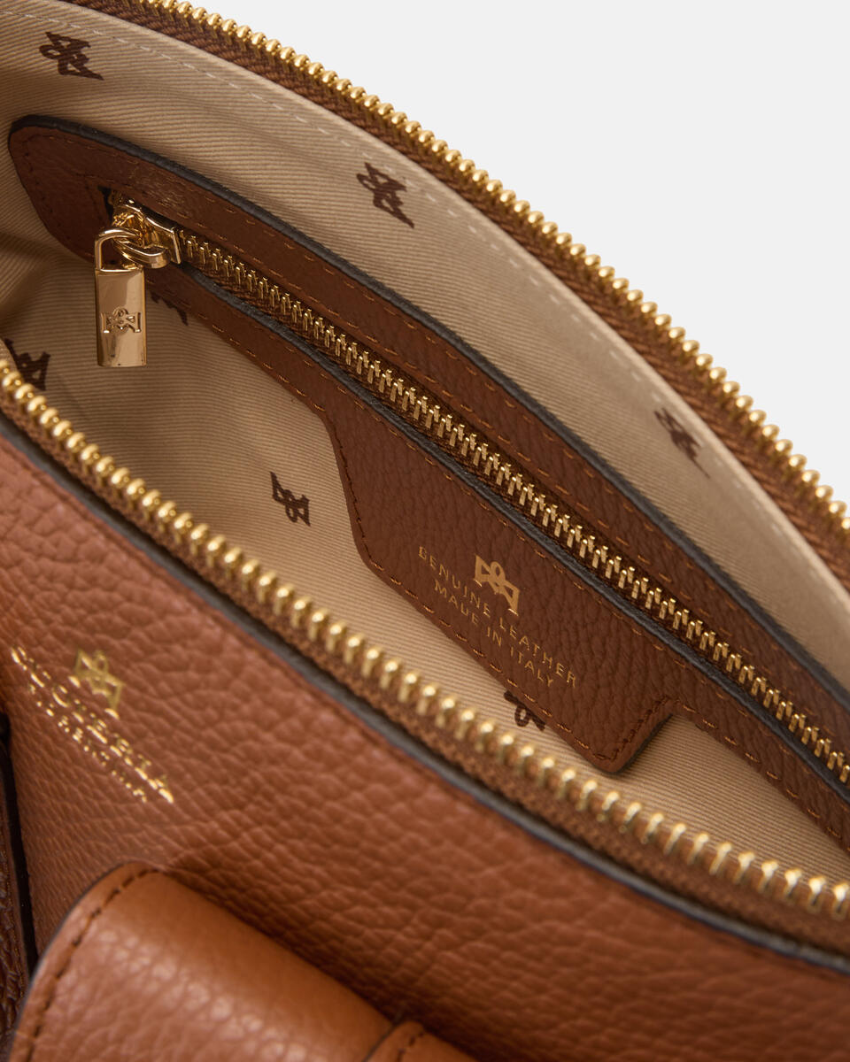 Blow pocket lipstick bag Caramel  - Tracolla - Borse Donna - Borse - Cuoieria Fiorentina