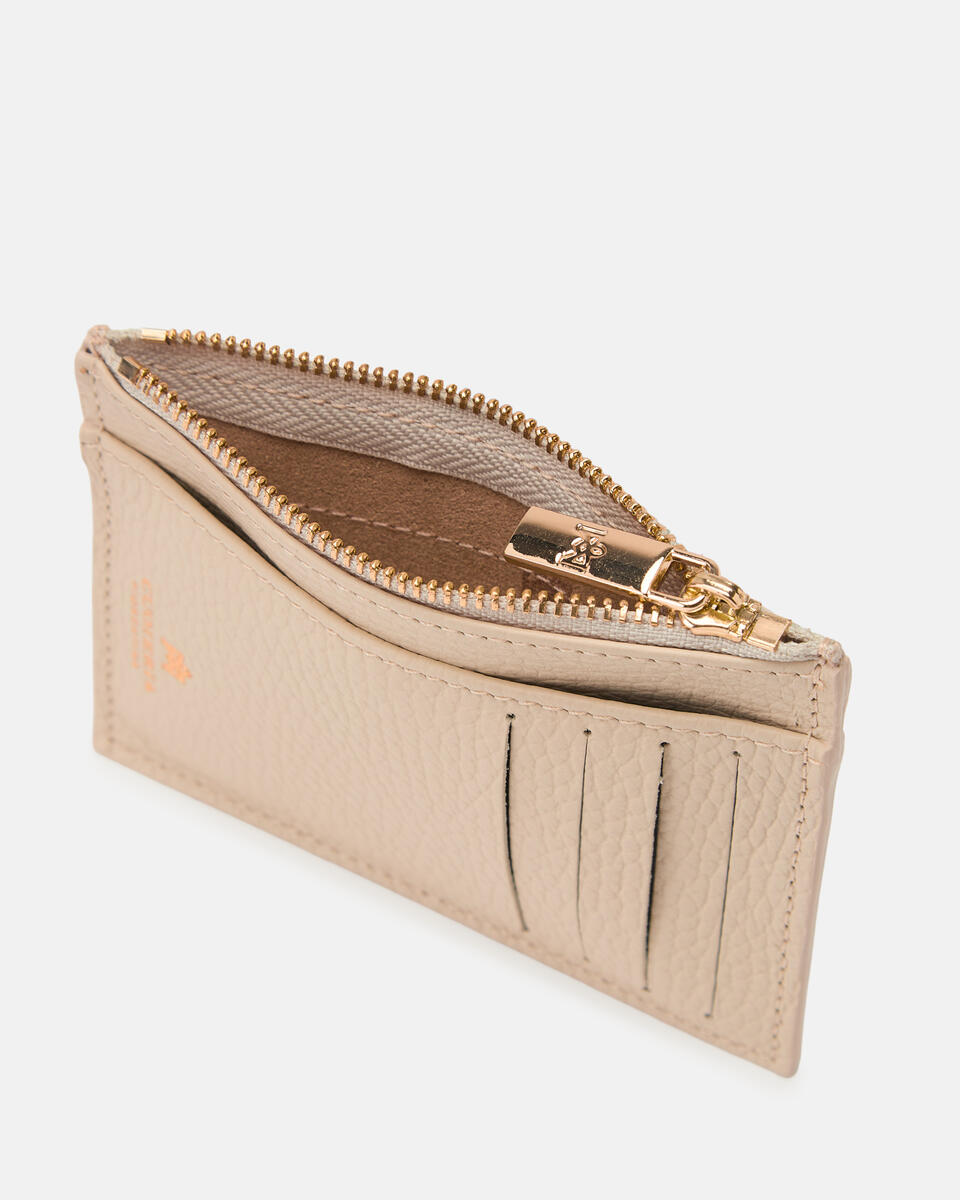 Card holder with zip Prosecco  - Women's Wallets - Women's Wallets - Wallets - Cuoieria Fiorentina
