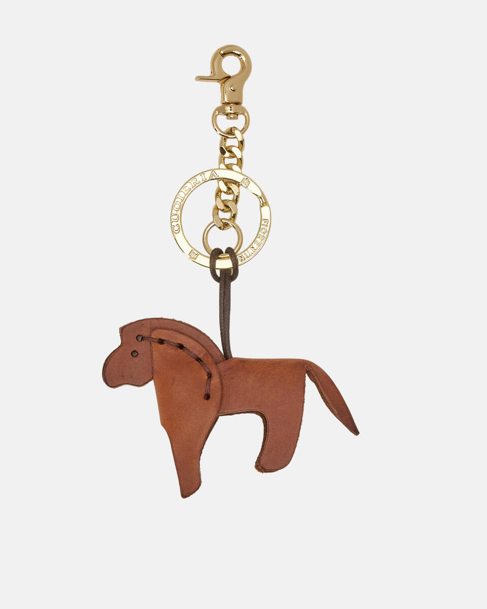 Charm in pelle Marrone  - Portachiavi Donna - Accessori Donna - Accessori - Cuoieria Fiorentina