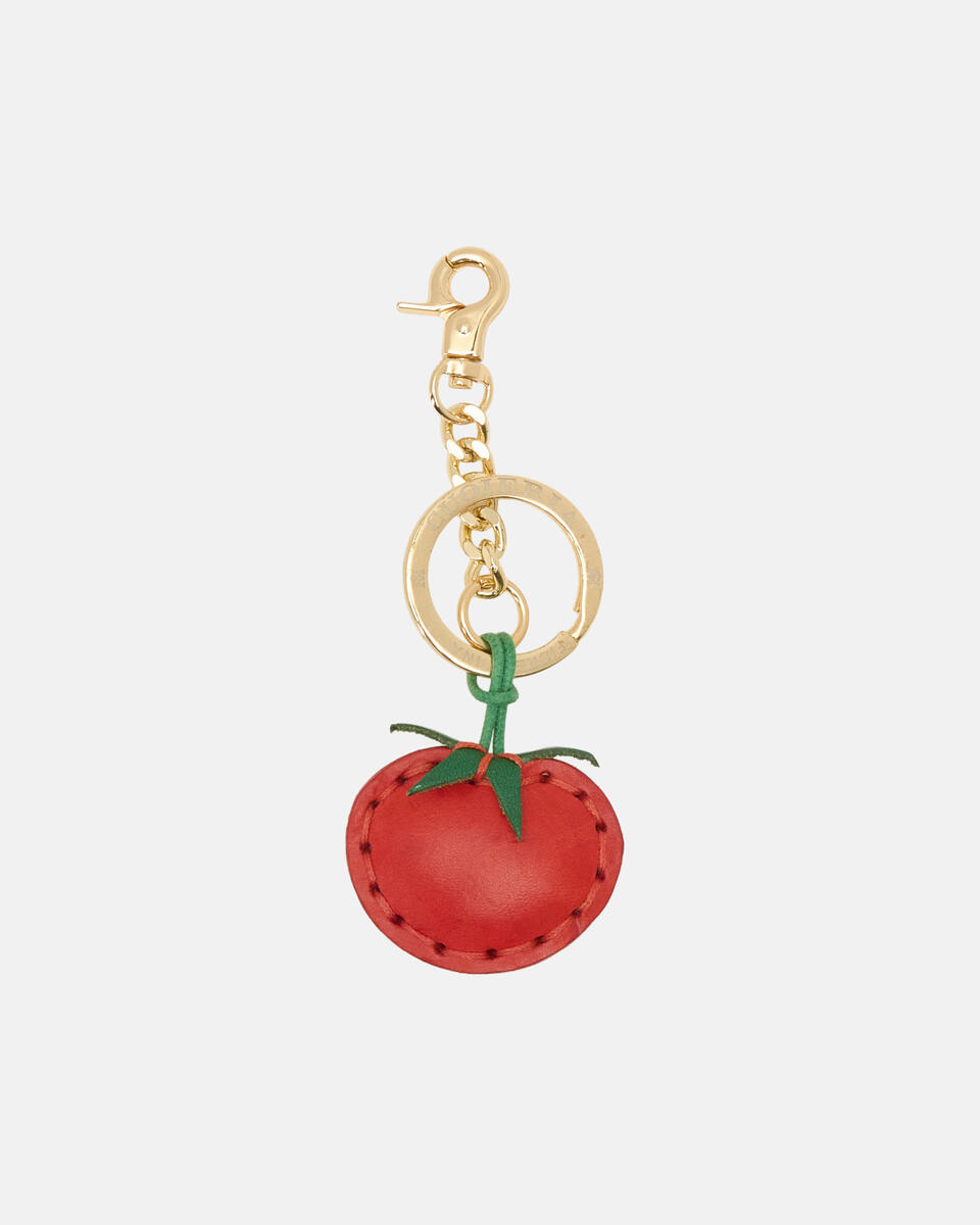 Charm in pelle Rosso  - Portachiavi Donna - Accessori Donna - Accessori - Cuoieria Fiorentina