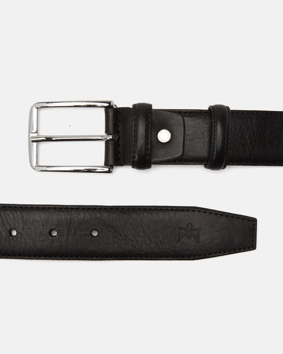 06135XXL Cintura pelle cm 3.5 Nero  - Cinture Uomo - Cinture - Cuoieria Fiorentina