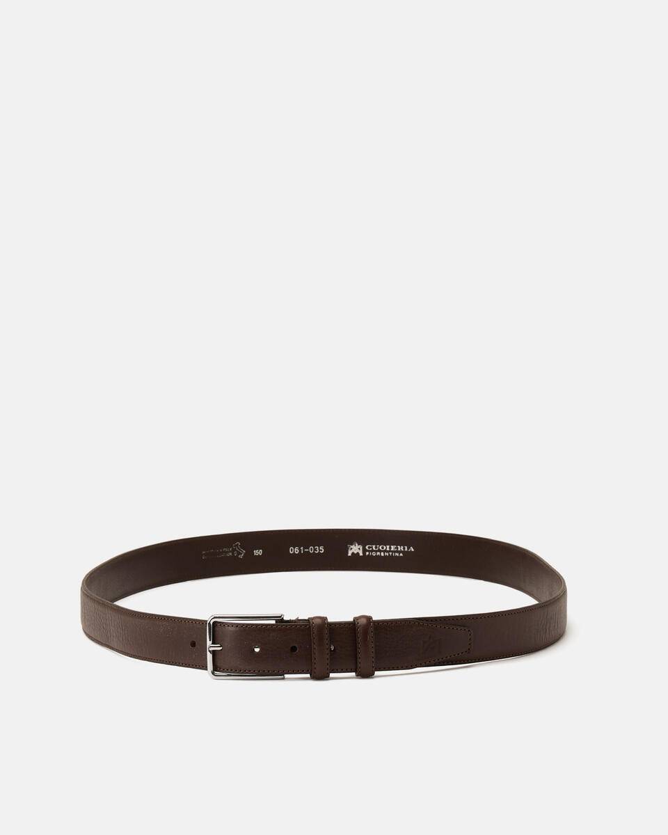 Belt plus-size Dark brown  - Men Belts - Belts - Cuoieria Fiorentina