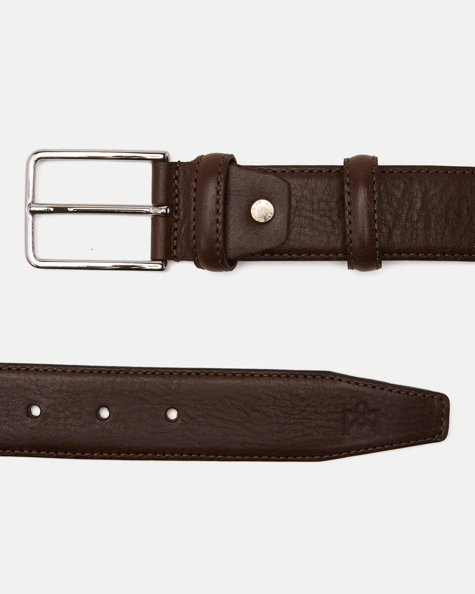 Belt plus-size Dark brown  - Men Belts - Belts - Cuoieria Fiorentina