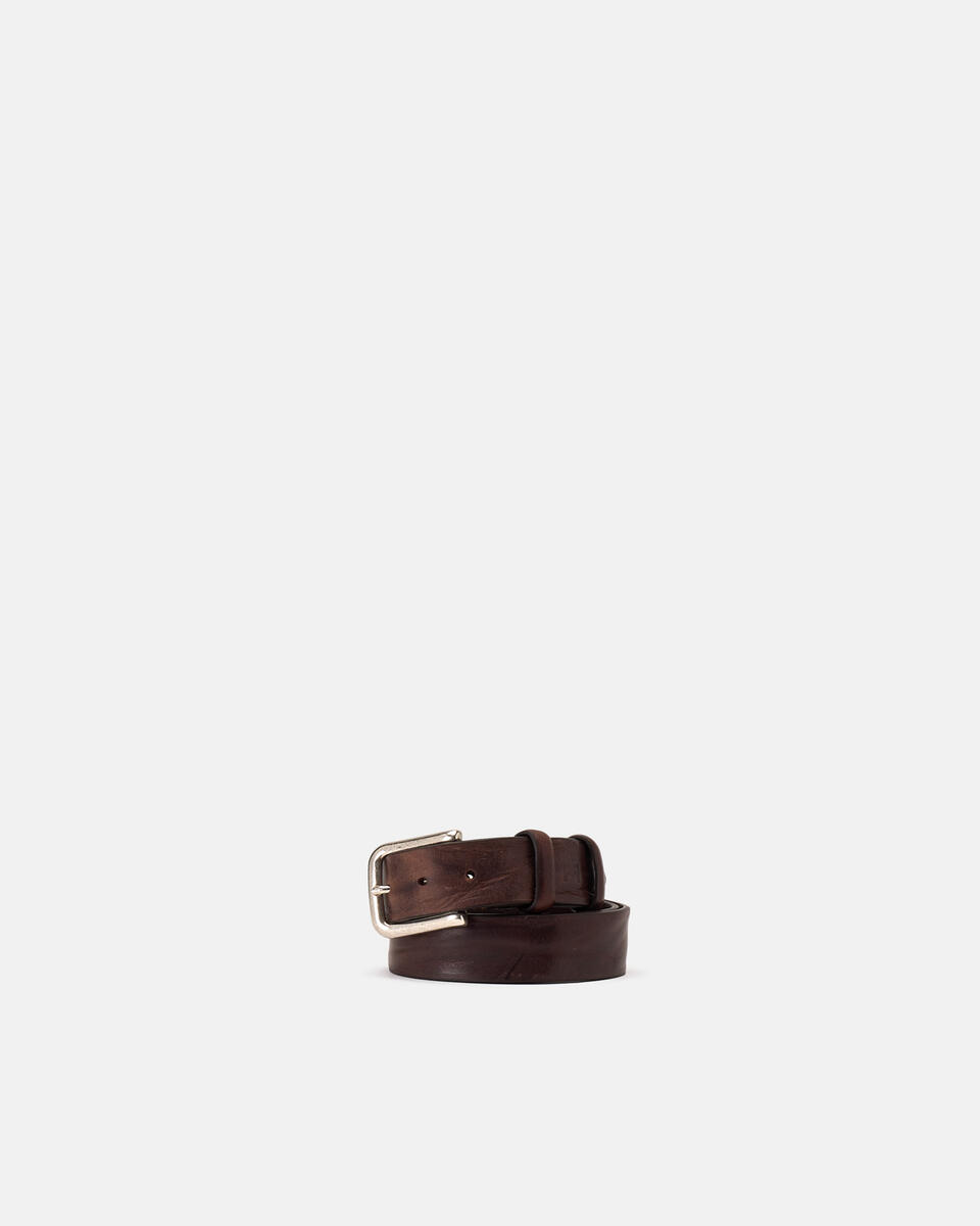 CASUAL BELT Dark brown  - Men Belts - Belts - Cuoieria Fiorentina