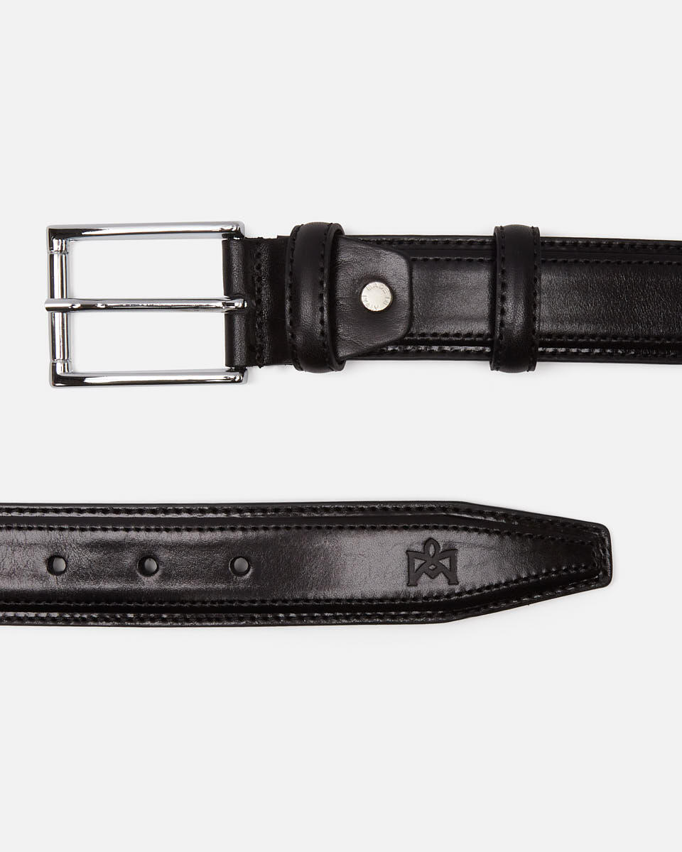 Casual Belt Black  - Men Belts - Belts - Cuoieria Fiorentina