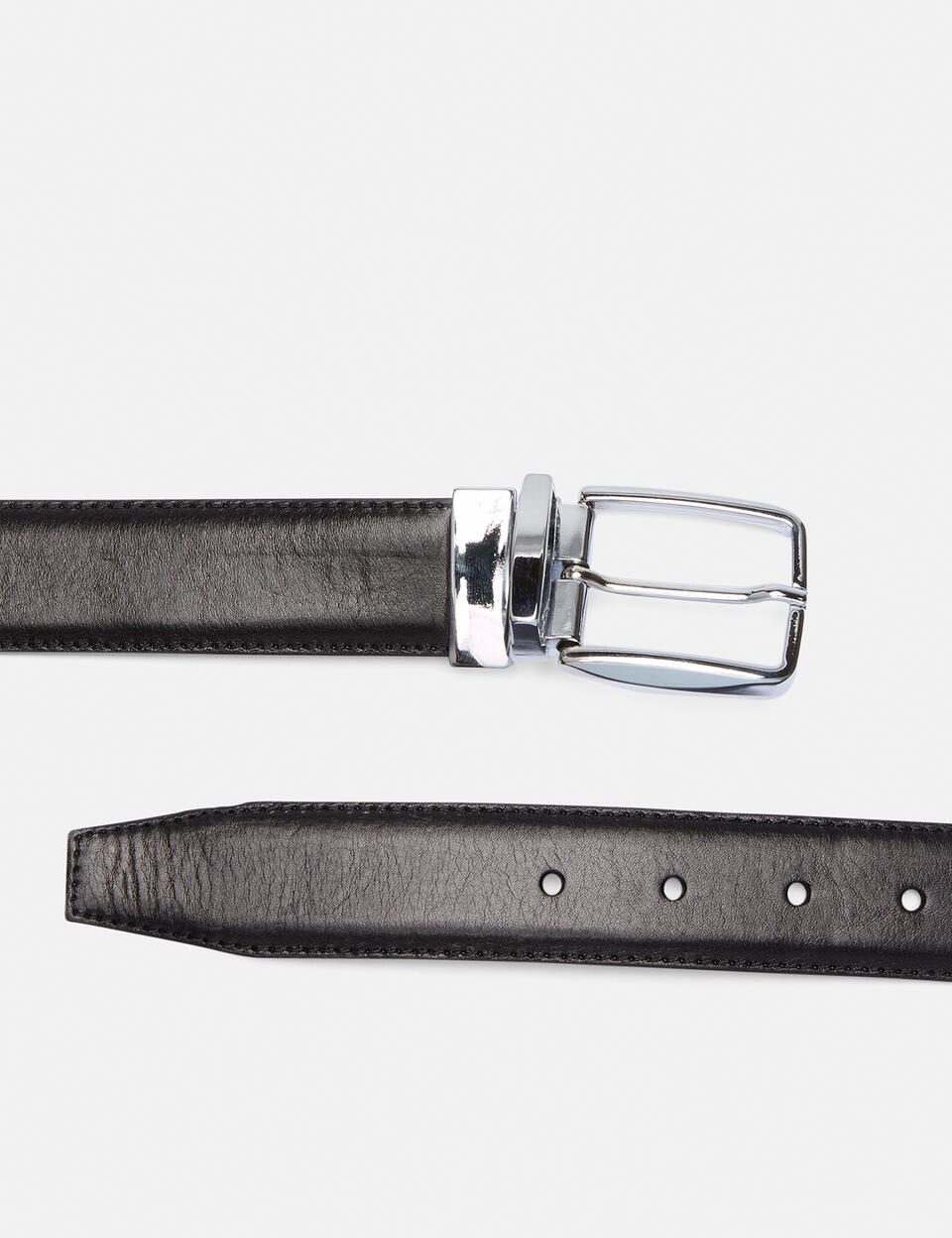 Cintura double fibbia girevole 3,5cm Neroblu  - Cinture Uomo - Cinture - Cuoieria Fiorentina