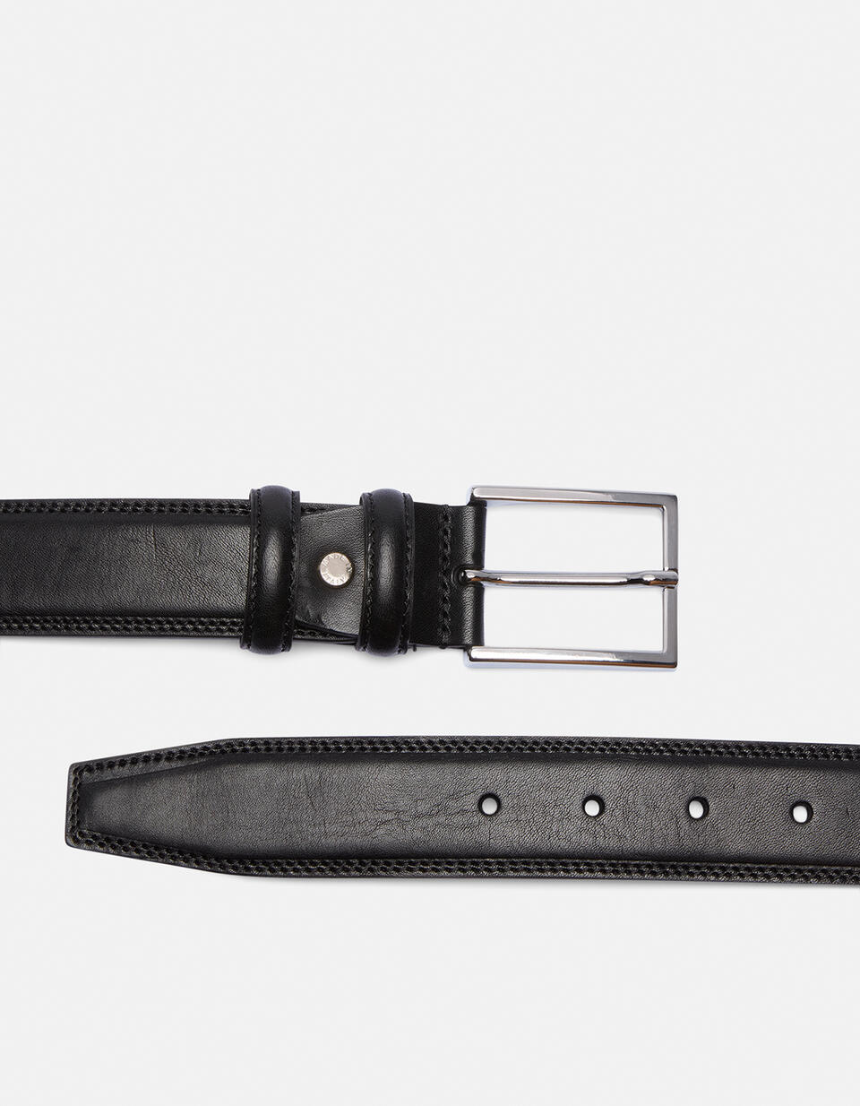 Elegant Belt Black  - Men Belts - Belts - Cuoieria Fiorentina