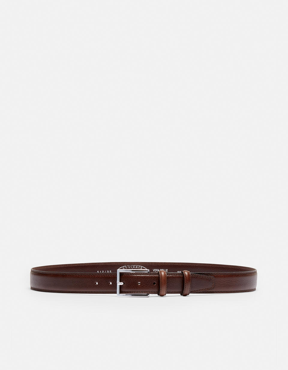 Elegant Belt Dark brown  - Men Belts - Belts - Cuoieria Fiorentina