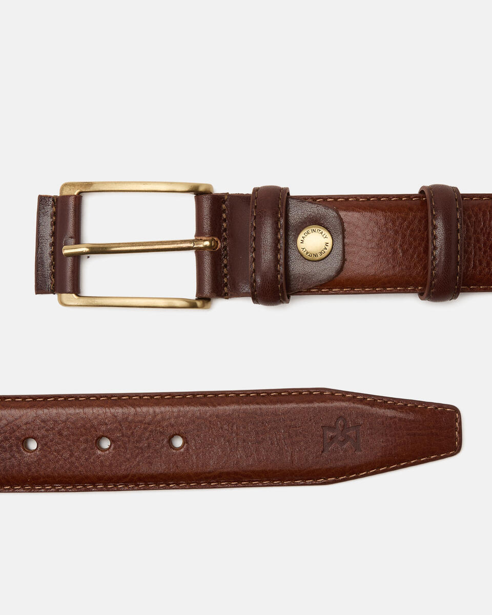 CASUAL BELT Brown  - Men Belts - Belts - Cuoieria Fiorentina