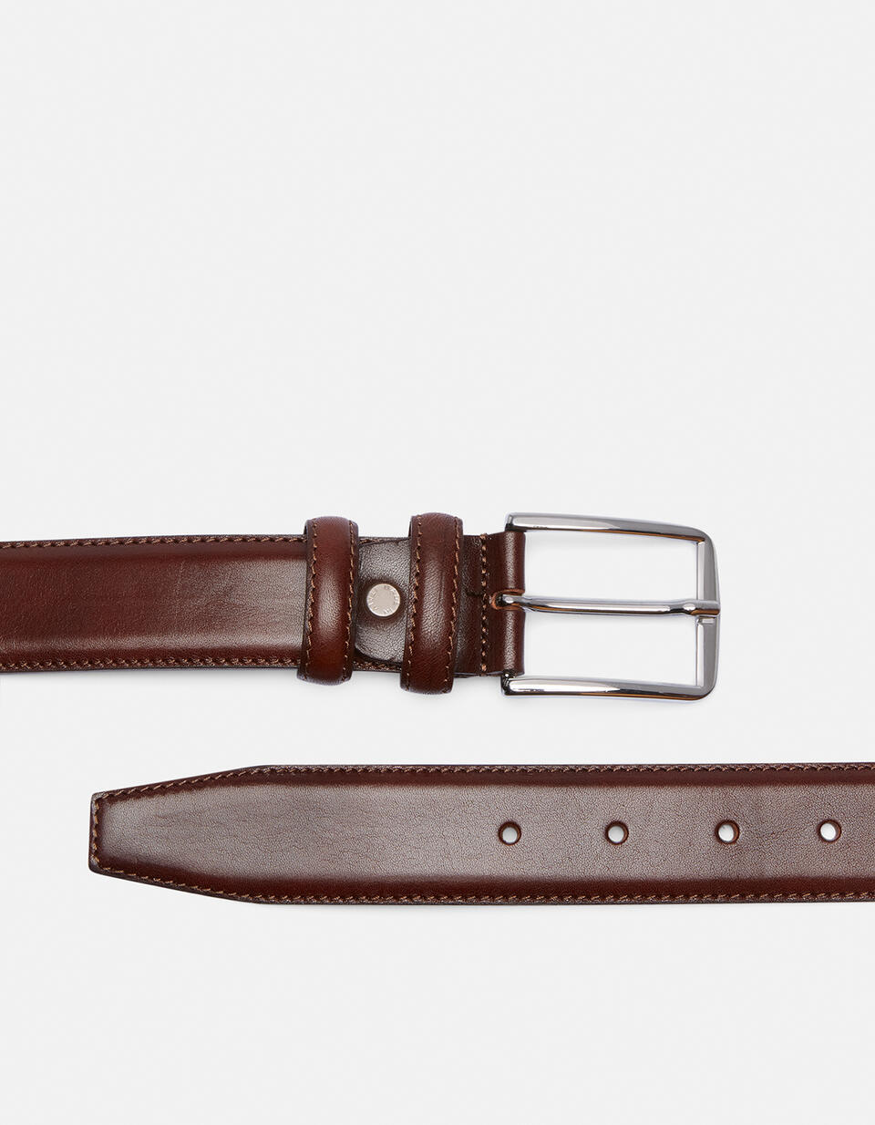 Elegant Belt Dark brown  - Men Belts - Belts - Cuoieria Fiorentina