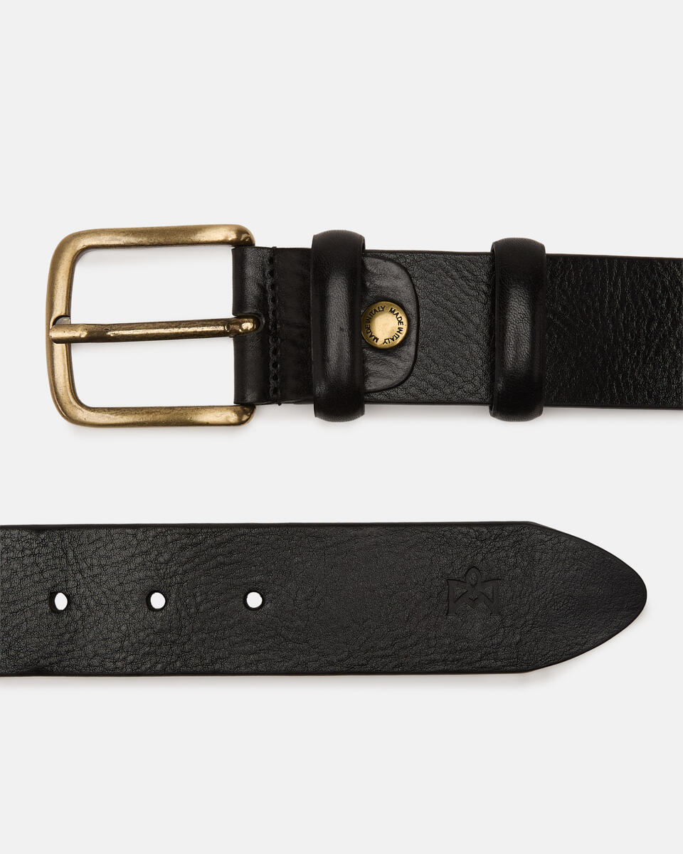 CASUAL BELT Black  - Men Belts - Belts - Cuoieria Fiorentina