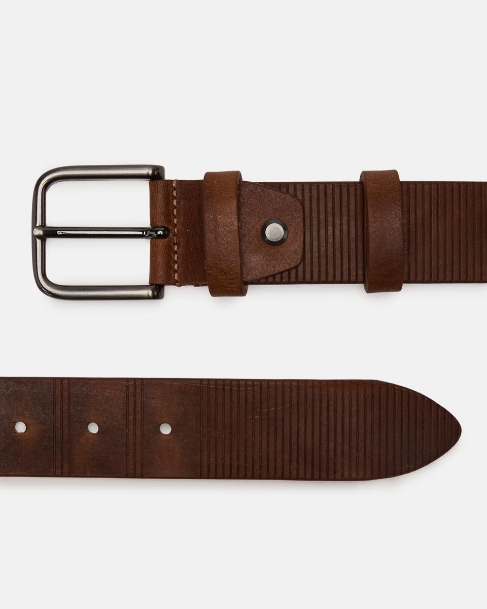 Pattern Belt Caramel  - Men Belts - Belts - Cuoieria Fiorentina