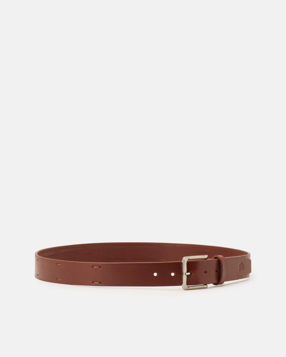 Belt with woven details Leather  - Men Belts - Belts - Cuoieria Fiorentina