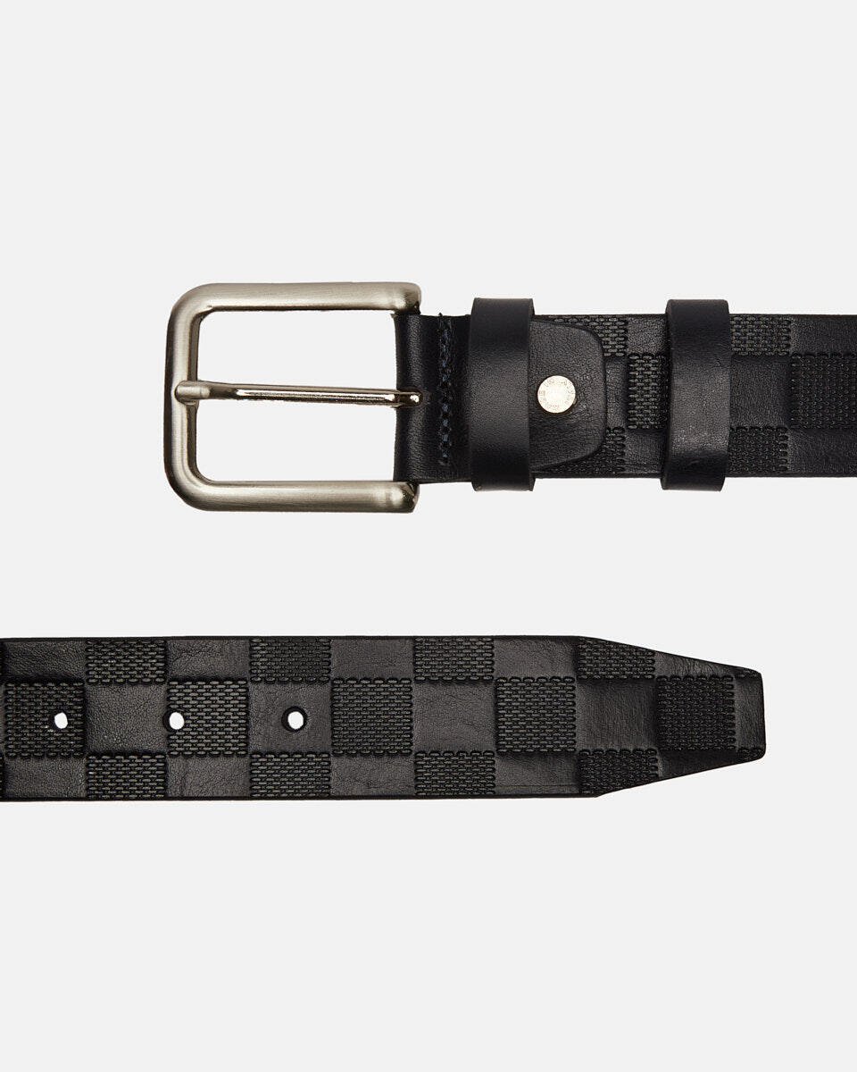Pattern Belt Black  - Men Belts - Belts - Cuoieria Fiorentina