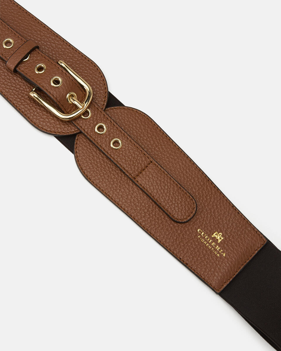 Fusciacca stretchy 6 cm Caramel  - Cinture Donna - Cinture - Cuoieria Fiorentina
