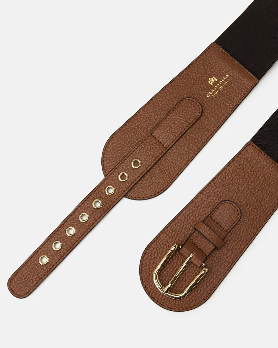 Fusciacca stretchy 6 cm Caramel  - Cinture Donna - Cinture - Cuoieria Fiorentina
