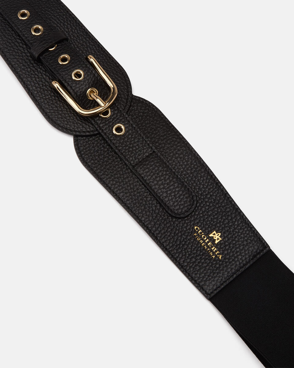 Fusciacca stretchy 6 cm Nero  - Cinture Donna - Cinture - Cuoieria Fiorentina