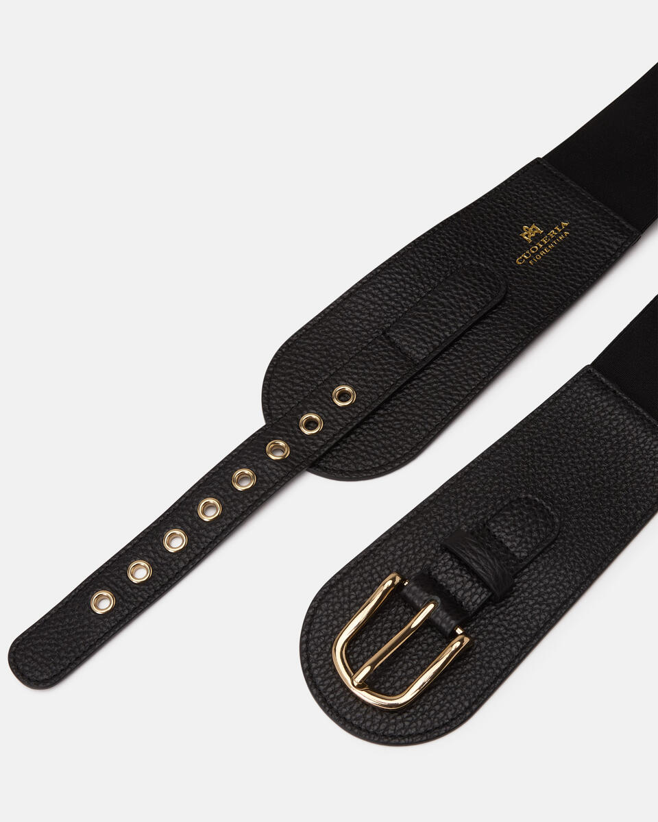 Fusciacca stretchy 6 cm Nero  - Cinture Donna - Cinture - Cuoieria Fiorentina