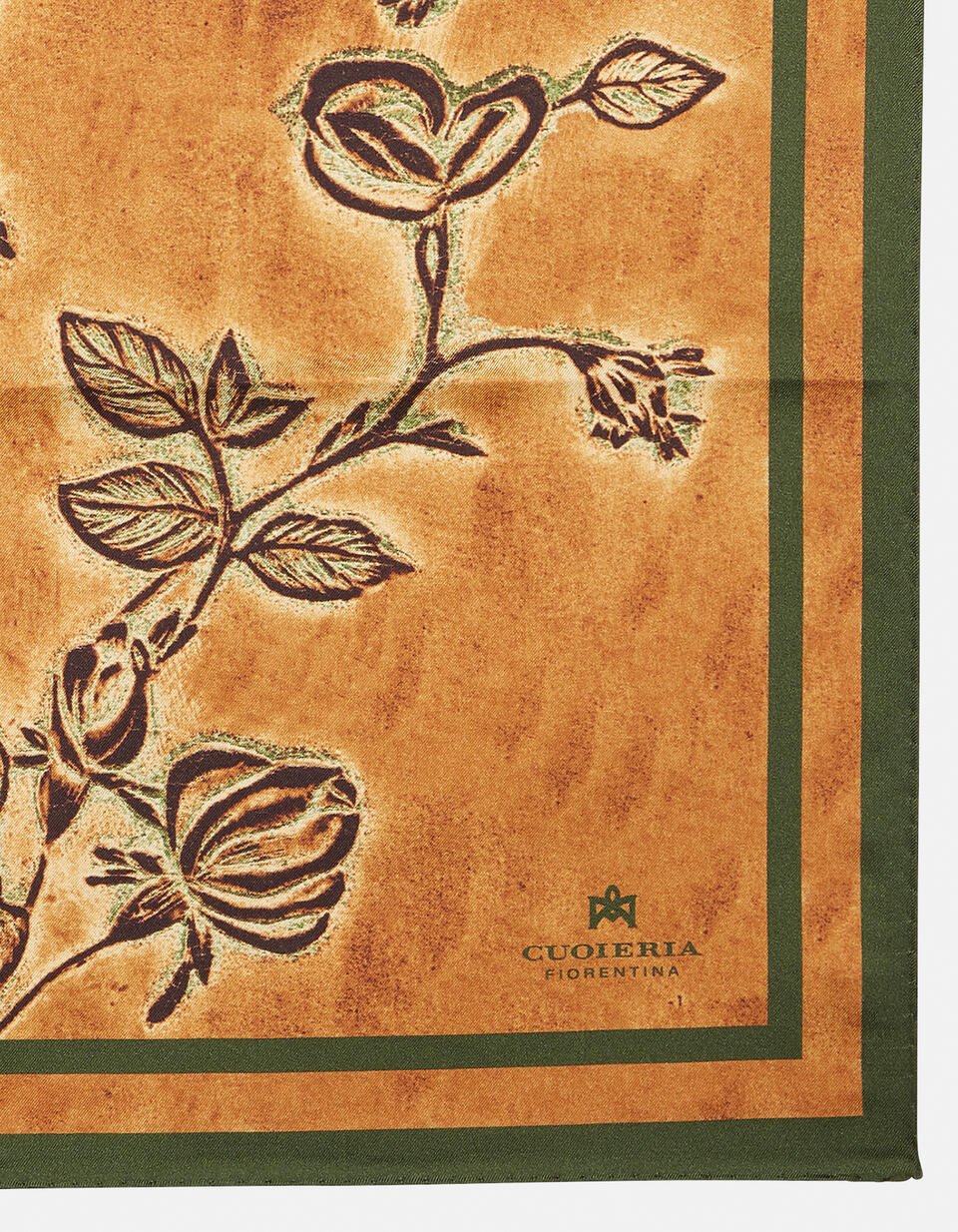 silk scarf Beigegreen  - Foulards - Women's Accessories - Accessories - Cuoieria Fiorentina