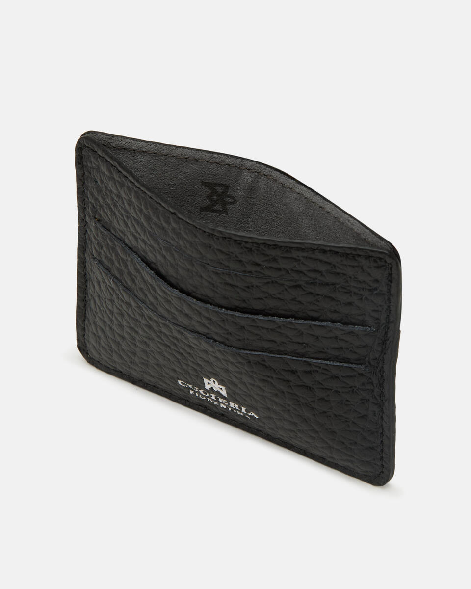 Card Holder Nero  - Portafogli Donna - Portafogli Uomo - Portafogli - Cuoieria Fiorentina