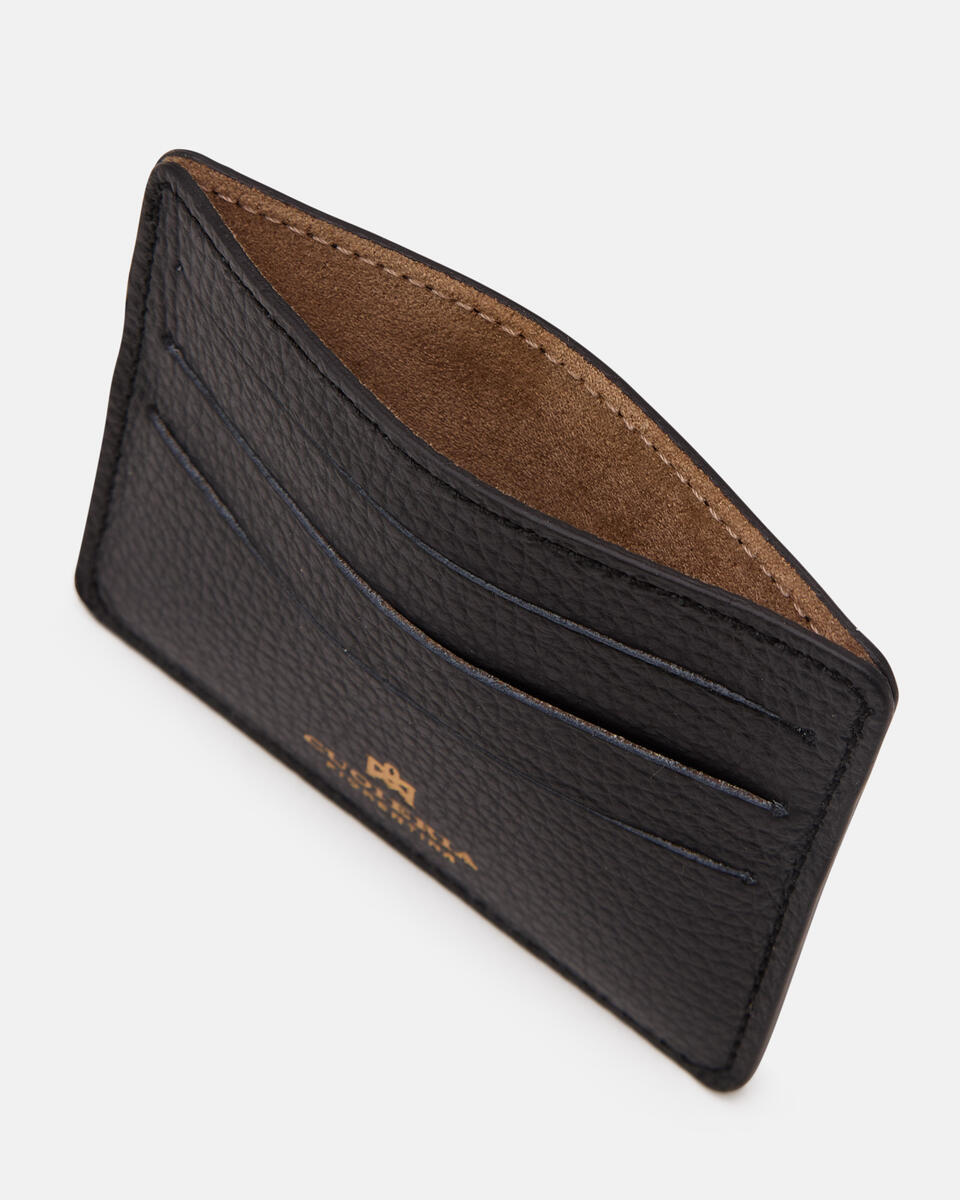 Porta carte di credito con aperturaporta banconote Dollaro Nero  - Portafogli Donna - Portafogli Donna - Portafogli - Cuoieria Fiorentina