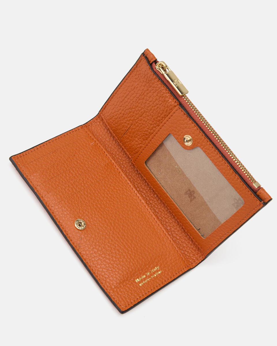 Vertical card holder Orange  - Women's Wallets - Wallets - Cuoieria Fiorentina