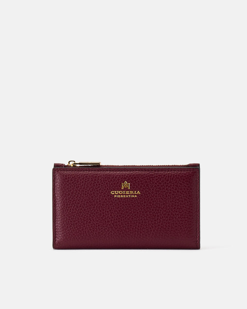 Vertical card holder Bordeaux  - Women's Wallets - Women's Wallets - Wallets - Cuoieria Fiorentina