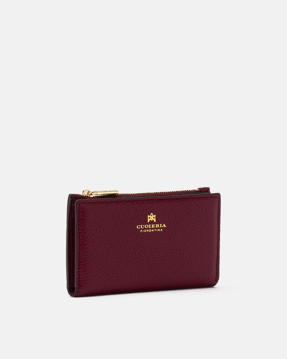 Vertical card holder Bordeaux  - Women's Wallets - Women's Wallets - Wallets - Cuoieria Fiorentina