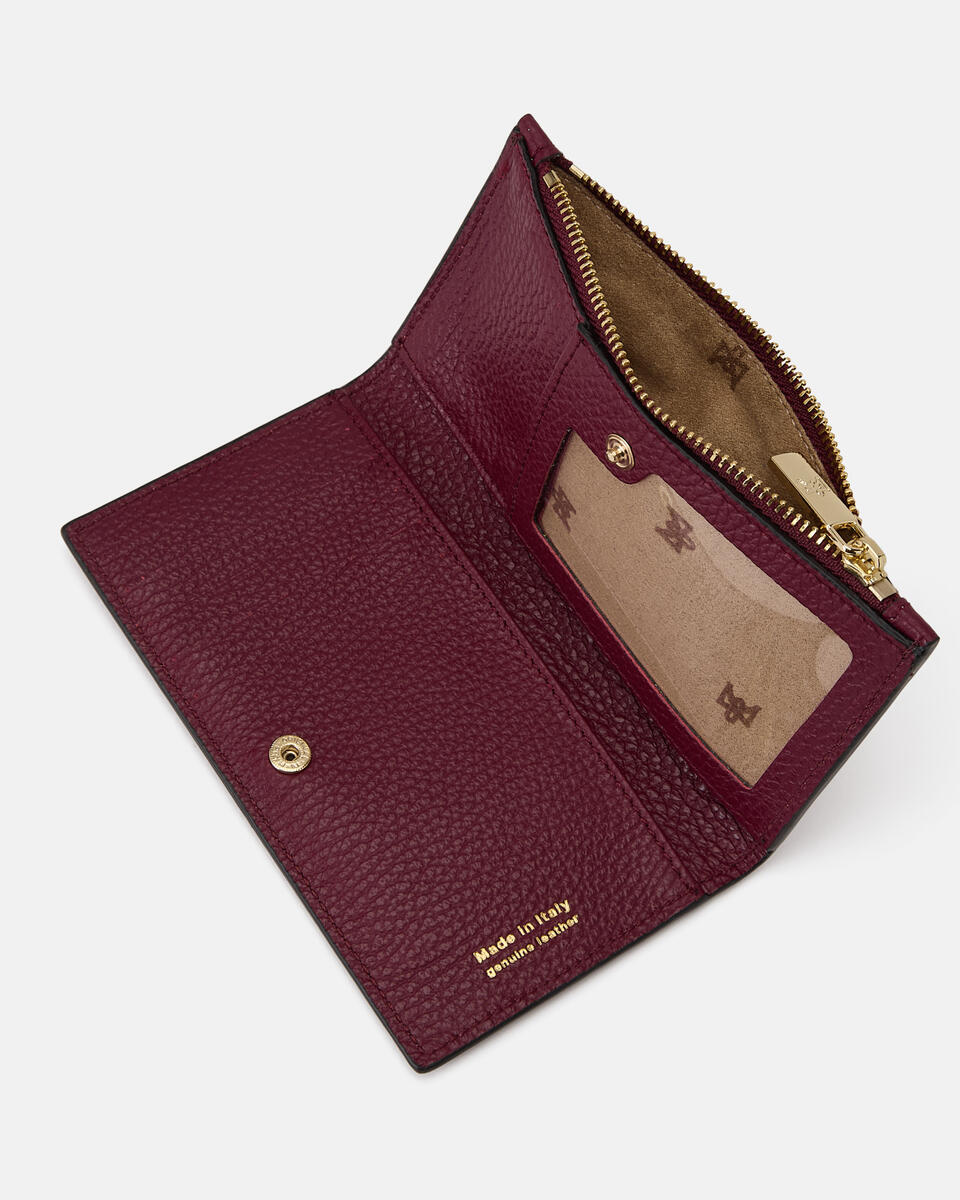 Vertical card holder Bordeaux  - Women's Wallets - Women's Wallets - Wallets - Cuoieria Fiorentina