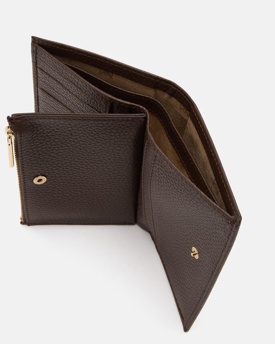 Vertical wallet Chocolate  - Women's Wallets - Women's Wallets - Wallets - Cuoieria Fiorentina