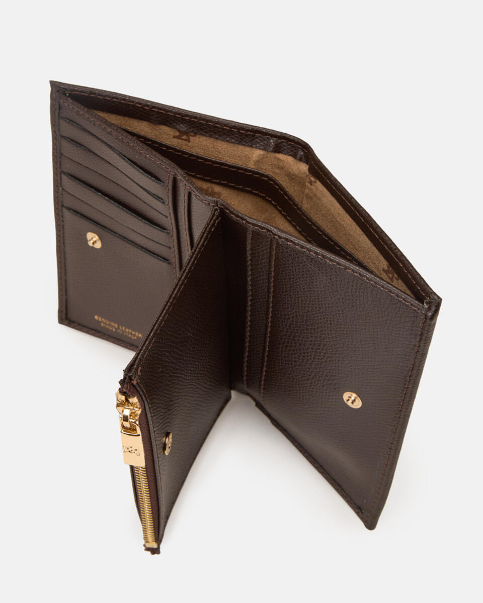 Vertical wallet Dark brown  - Women's Wallets - Wallets - Cuoieria Fiorentina