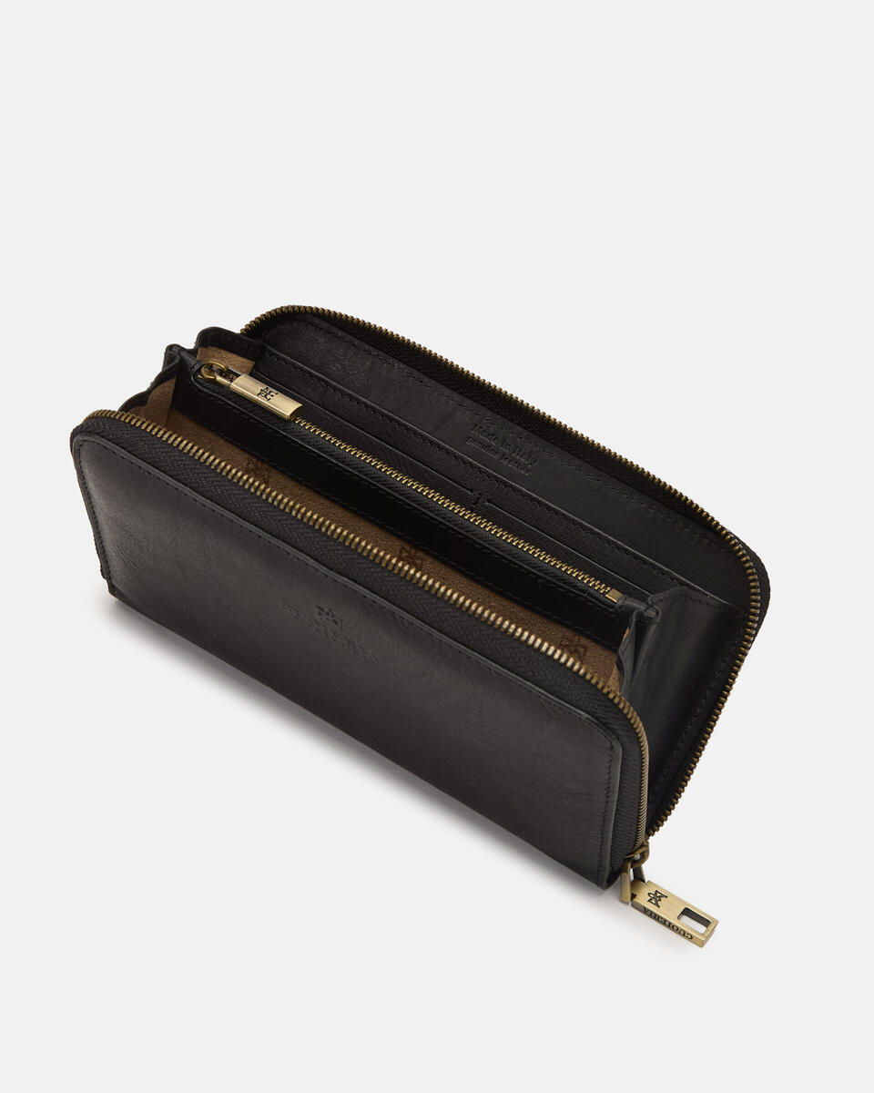 Zip around wallet Black  - Women's Wallets - Women's Wallets - Wallets - Cuoieria Fiorentina