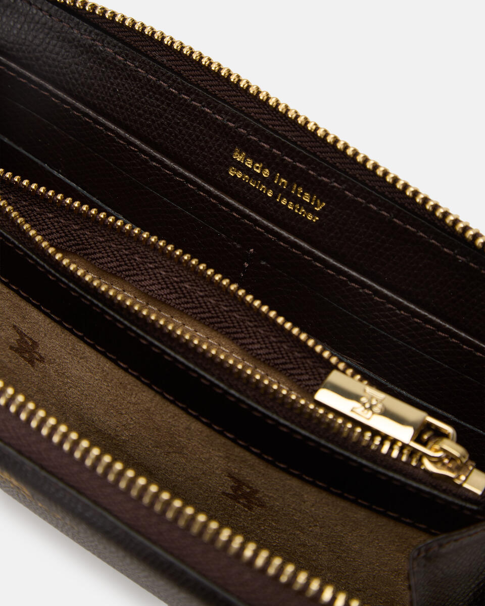 Zip around wallet Dark brown  - Women's Wallets - Women's Wallets - Wallets - Cuoieria Fiorentina