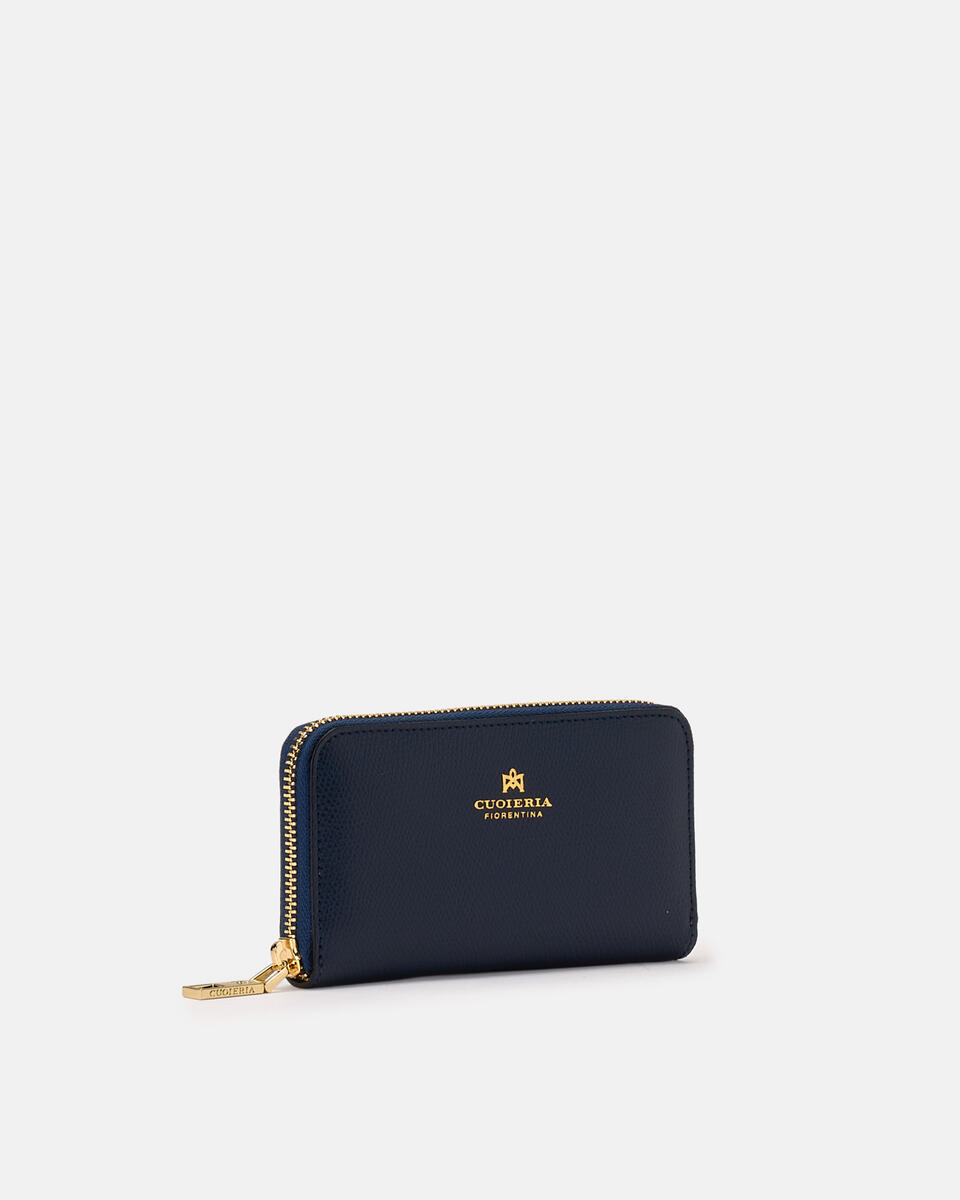 Portafoglio Small Zip Around Navy  - Portafogli Donna - Portafogli Donna - Portafogli - Cuoieria Fiorentina