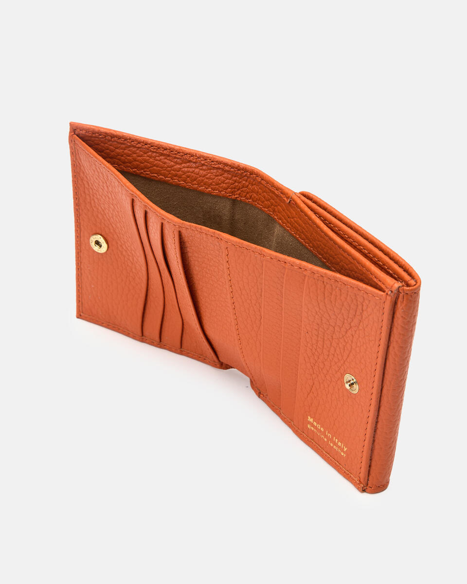 Small flap wallet Arancio  - Portafogli Donna - Portafogli Donna - Portafogli - Cuoieria Fiorentina