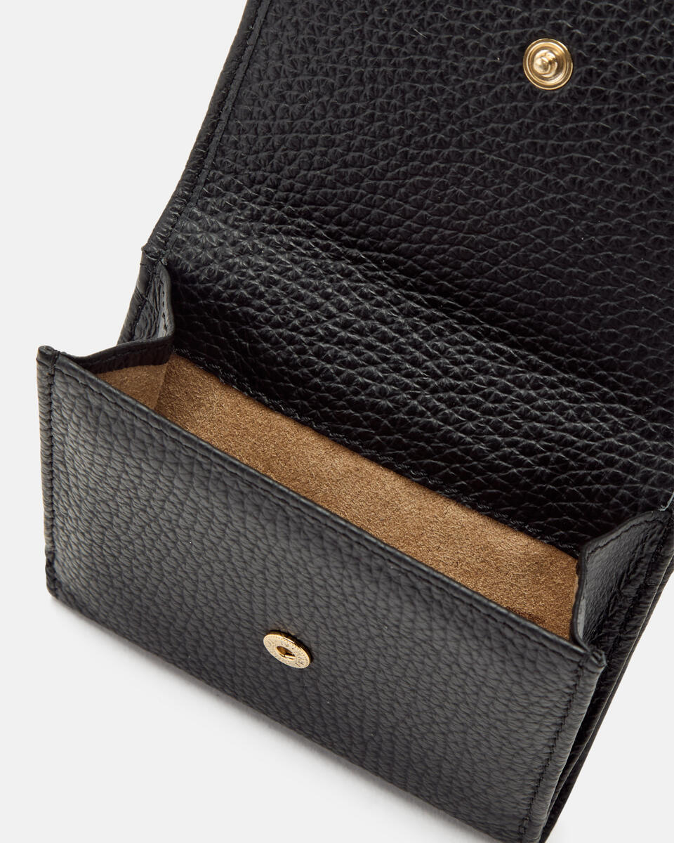 Small flap wallet Nero  - Portafogli Donna - Portafogli Donna - Portafogli - Cuoieria Fiorentina